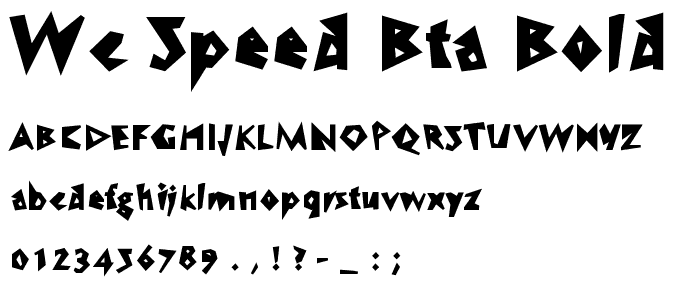 WC Speed Bta Bold font